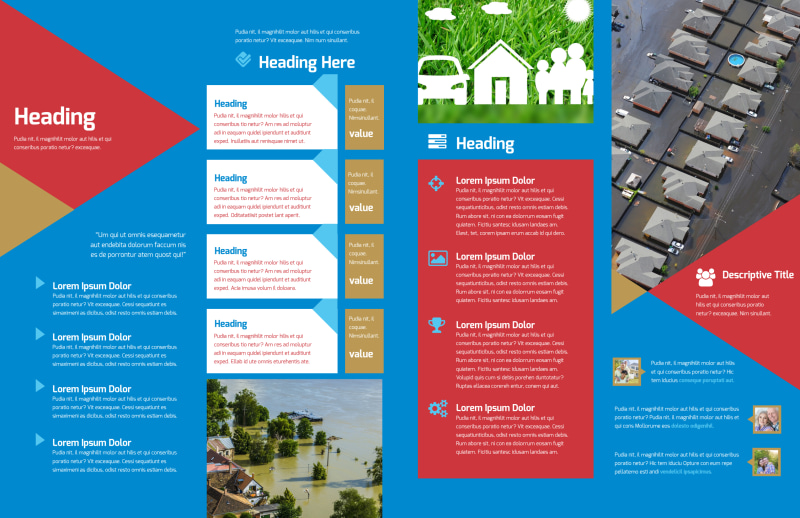 Flood Insurance Bi-Fold Brochure Template 2