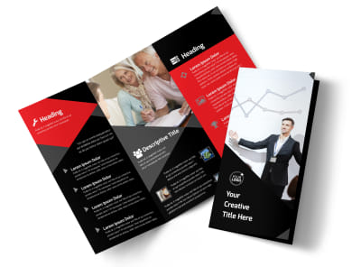Financial Analysis Consulting Tri-Fold Brochure Template preview