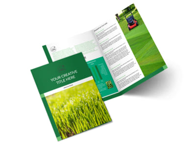 Lawn Care & Mowing Bi-Fold Brochure Template 2 preview