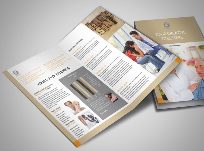 Mental Health Counseling Center Bi-Fold Brochure Template