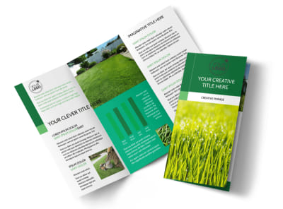 Lawn Care & Mowing Services Brochure Template preview