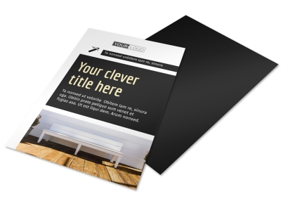 Decking Service Flyer Template preview