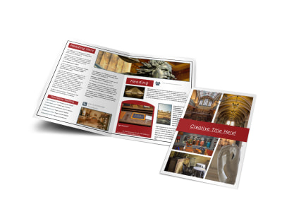 Museum Information Bi-Fold Brochure Template preview
