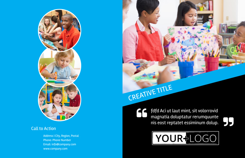 Arts & Craft Lessons Bi-Fold Brochure Template 2