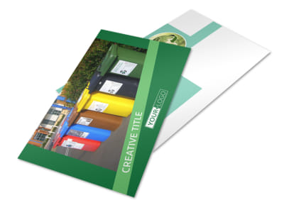 Green Living & Recycling Postcard Template 2 preview