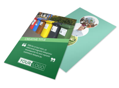 Green Living & Recycling Flyer Template 3 preview
