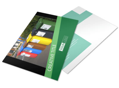 Green Living & Recycling Postcard Template preview