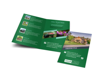 Big Landscape Bi-Fold Brochure Template preview