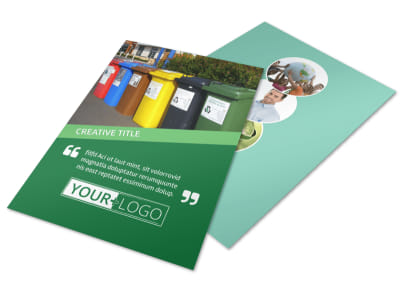 Green Living & Recycling Flyer Template preview