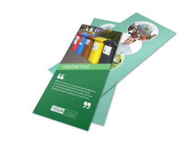 Green Living & Recycling Rack Card Template 2 preview