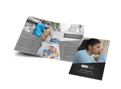 Depression Therapy Bi-Fold Brochure Template preview