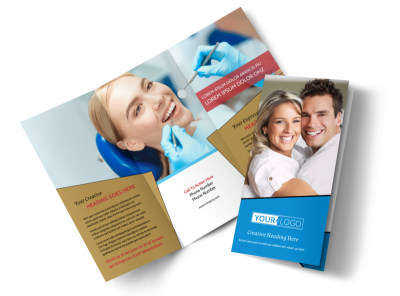 Dental Care Center Tri-Fold Brochure Template preview