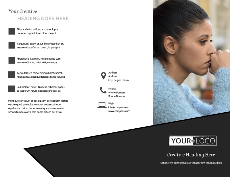 Depression Therapy Tri-Fold Brochure Template