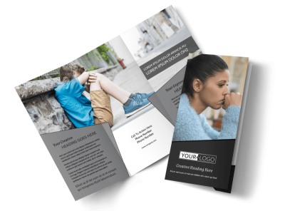 Depression Therapy Tri-Fold Brochure Template preview