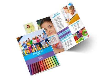 First-School Preschool Activities Bi-Fold Brochure Template 2 preview