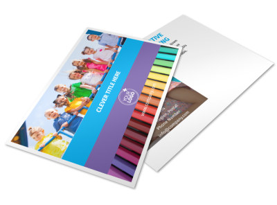 First-School Preschool Activities Postcard Template 2 preview