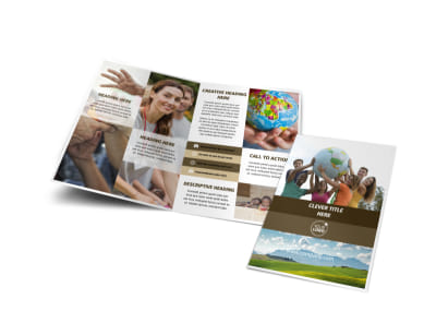 African Mission Trip Bi-Fold Brochure Template preview