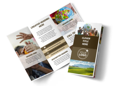 African Mission Trip Tri-Fold Brochure Template preview