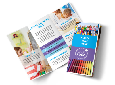 First-School Preschool Activities Brochure Template