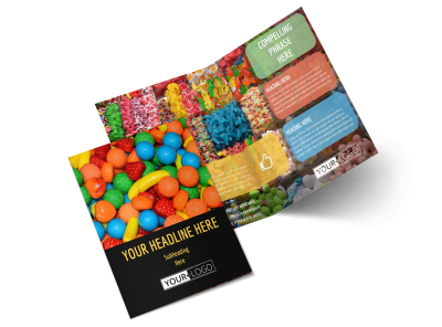 Sweet Candy Store Bi-Fold Brochure Template 2