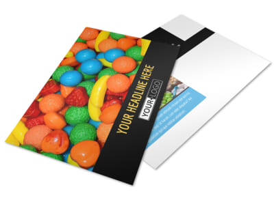 Sweet Candy Store Postcard Template 2 preview