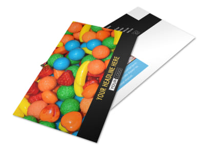 Sweet Candy Store Postcard Template preview