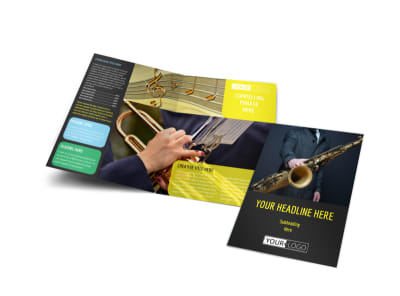 Jazz Music Event Bi-Fold Brochure Template preview