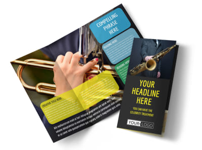 Jazz Music Event Tri-Fold Brochure Template preview
