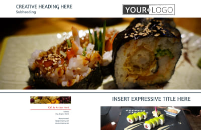 Fine Dining Restaurant Brochure Template Preview 1