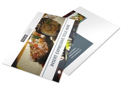 Fine Dining Restaurant Postcard Template preview