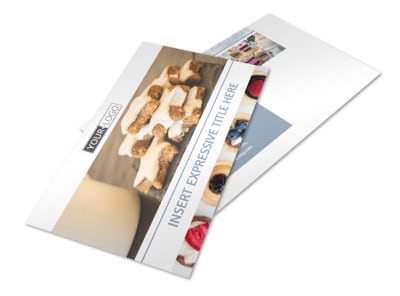 Fine Pastry Shop Postcard Template preview