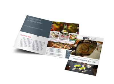 Fine Dining Restaurant Bi-Fold Brochure Template preview