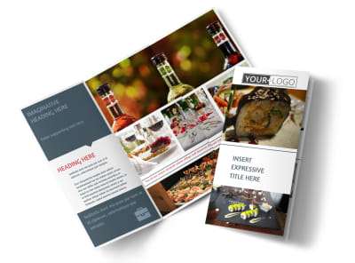 Fine Dining Restaurant Tri-Fold Brochure Template preview