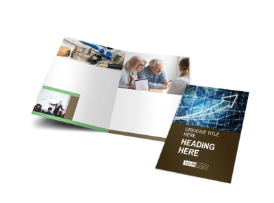 Financial Advisor Bi-Fold Brochure Template preview