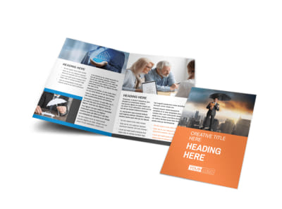Family Insurance Agency Bi-Fold Brochure Template preview
