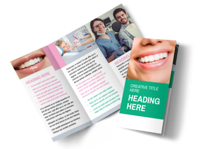 Clean Care Dental Tri-Fold Brochure Template preview