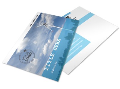 Wind Farm Postcard Template 2 preview