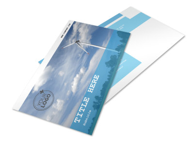 Wind Farm Postcard Template preview