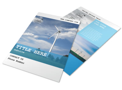 Wind Farm Flyer Template preview