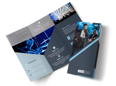 Pop Music Concert Tri-Fold Brochure Template preview