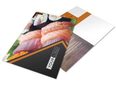 Outstanding Sushi Restaurant Postcard Template 2 preview