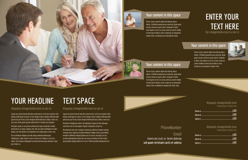 Retirement Advice Bi-Fold Brochure Template 2