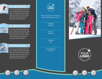Ski Resort Brochure Template Preview 1