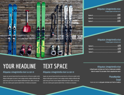 Ski Resort Brochure Template Preview 2