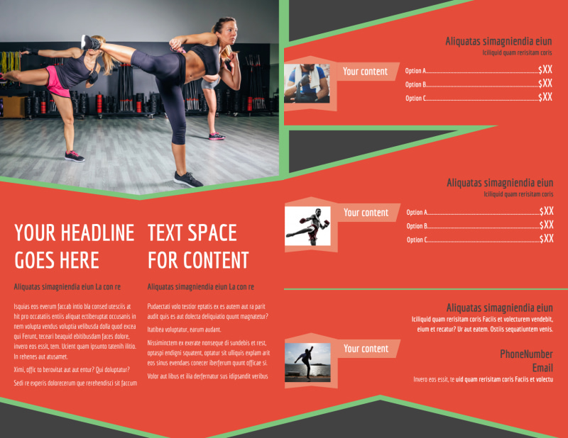 Self Defense Class Bi-Fold Brochure Template