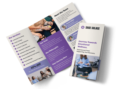 Mental Health Counseling Tri-Fold Brochure Template