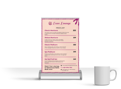 Price List Nail Salon 3qy6erifsb