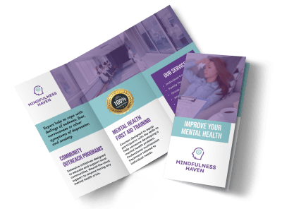 Mental Health Counseling Tri-Fold Brochure Template