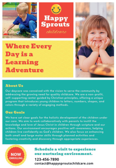 Now Enrolling Daycare quuy2h92qg