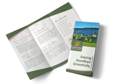 Home Funeral Tri-Fold Brochure Template